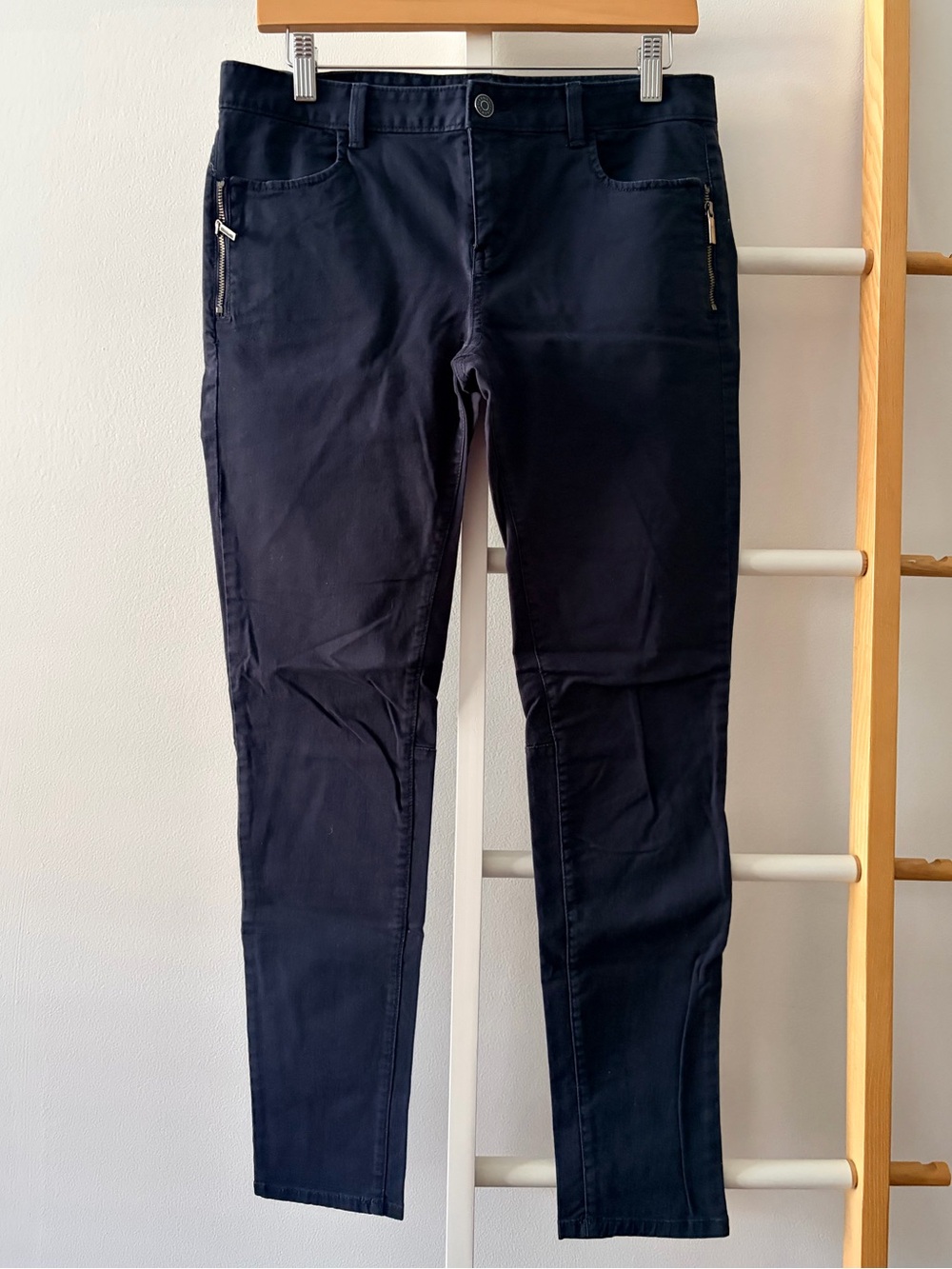 Women's Armani Exchange Navy Slim Fit Zip-Pocket Jeans
